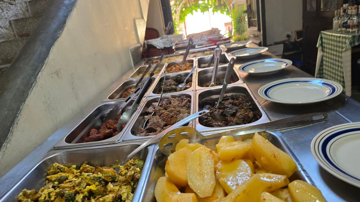 Traditional hot dishes and potatoes